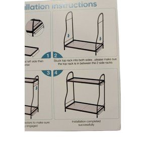 2 Tier Spice Rack Spice Bottle Rack Kitchen Organizer Storage Countertop Holder